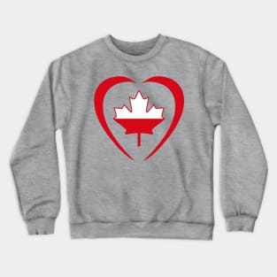 Polish Canadian Multinational Patriot Flag Series (Heart) Crewneck Sweatshirt